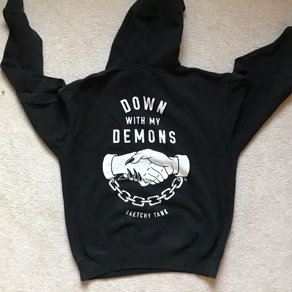 Sketchy tank hoodie